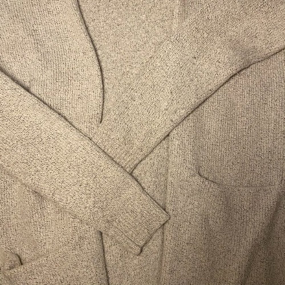 Oversized Grey Knit Cardigan
